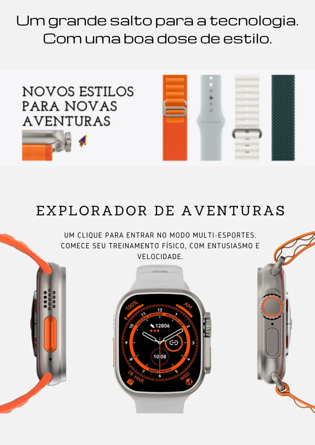 Smartwatch com Função de Chamadas compre 1 e Leve 2