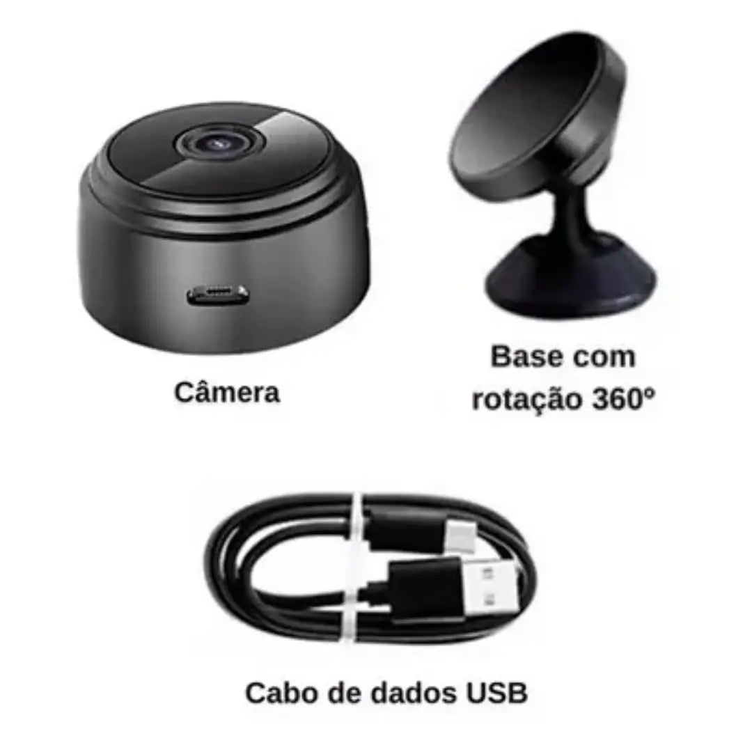 Mini Câmera Magnética HomeSafety Wifi FullHD Original