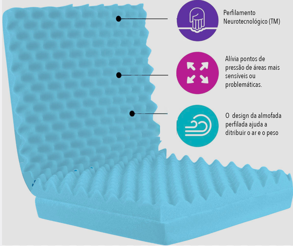 Almofada de Assento e Costas Confort Tech Pro