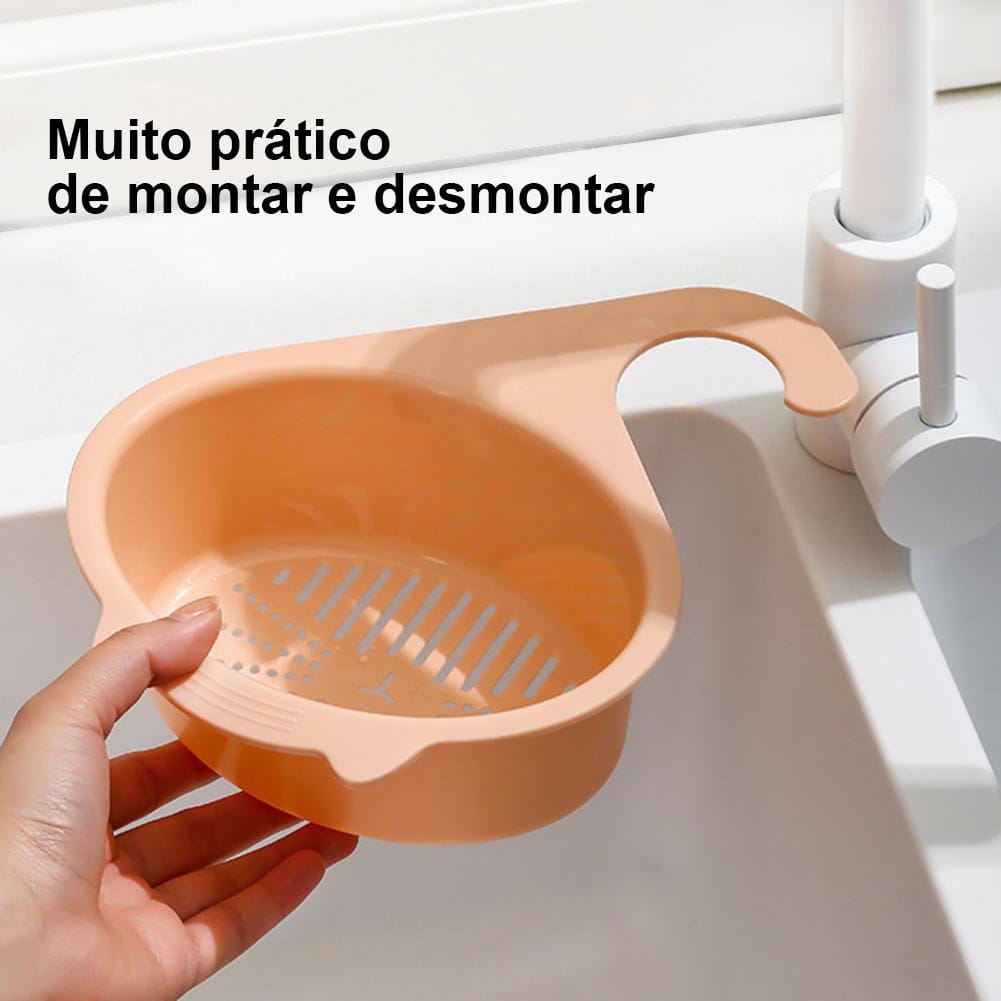 Devido ao seu design multifuncional, é ideal não só para lavar vegetais ou fruta, como também para escorrer a sua massa favorita