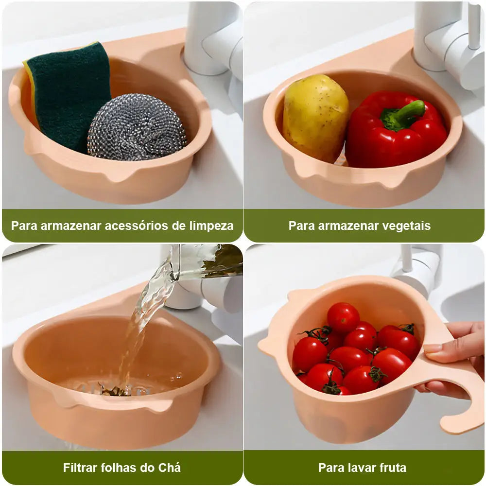 Devido ao seu design multifuncional, é ideal não só para lavar vegetais ou fruta, como também para escorrer a sua massa favorita