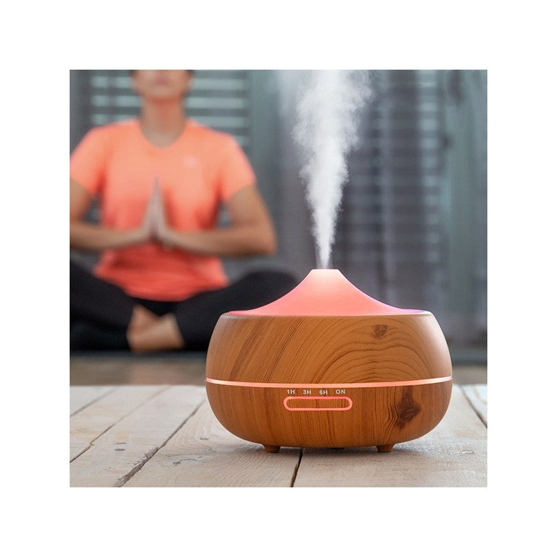 Humidificador difusor de aromas LED Wooden-Effect