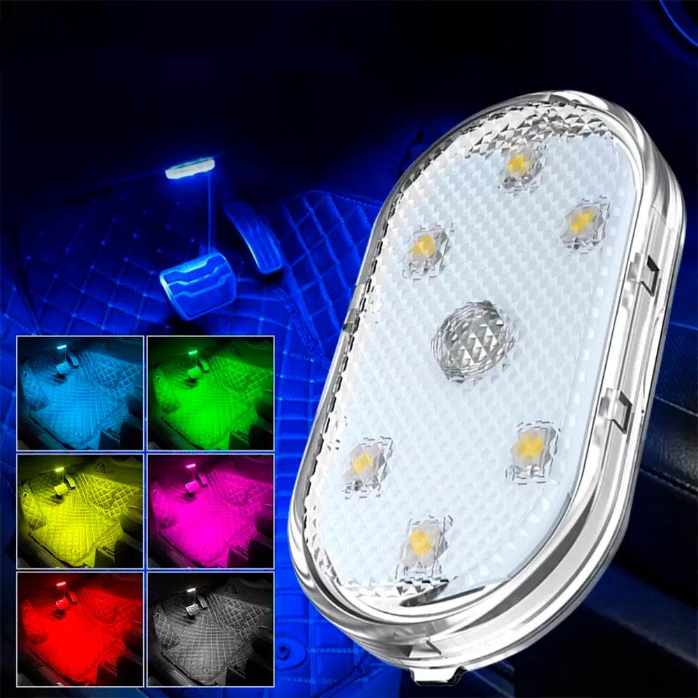 Luz LED RGB para Interior de Carro c/ Sensor de Toque