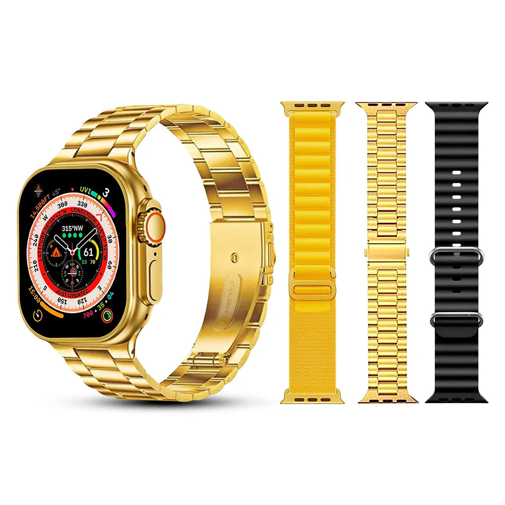 Smartwatch Vintage Gold Collection c/ 3 Braceletes