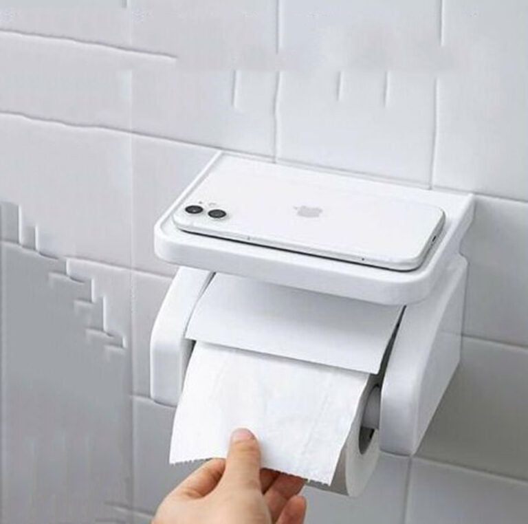 Suporte Papel Higiénico e Telemóvel